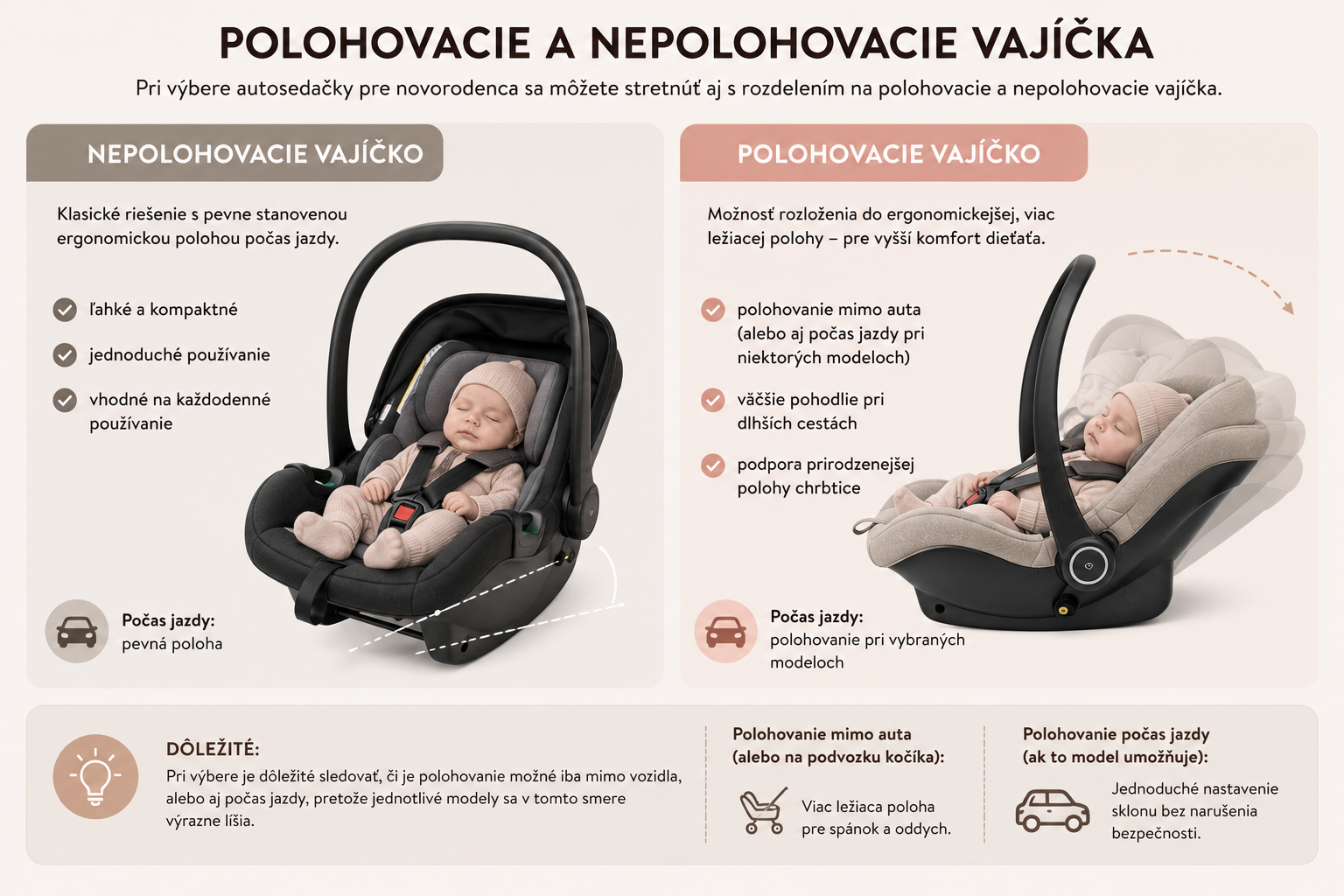 blog vyber autosedacky polohovacie a nepolohovacie vajicka